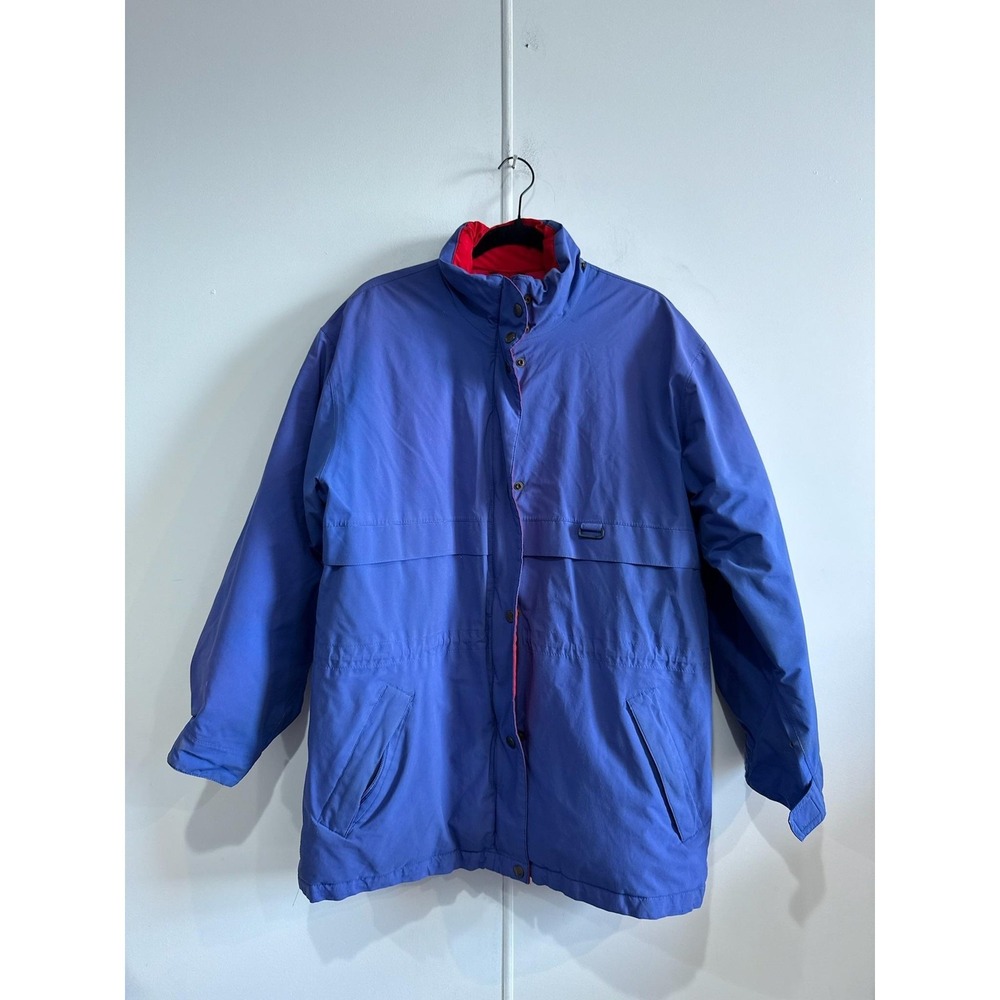 Vintage Eddie Bauer Coat Mens Large Blue Down Parka Hong Kong 80s 90s Outdoor